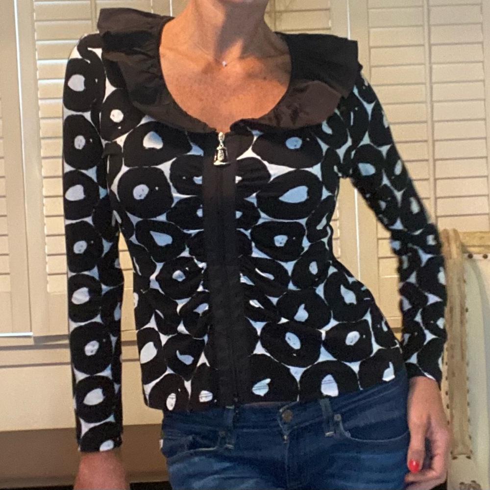 Joseph Ribkoff long sleeve stretchy silk top